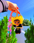 Queen Bee Bratziez 🐝♡ Custom Chunky Beaded Bag Charm + Keychain