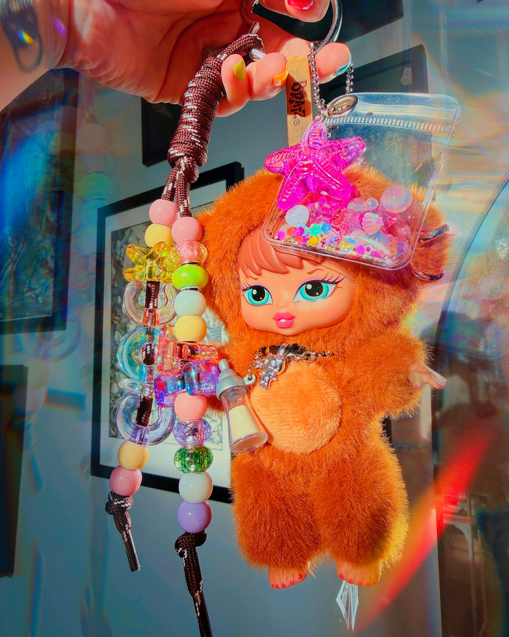 Funky Fashion Monkey Bratziez ♡ Chunky Beaded Bag Charm