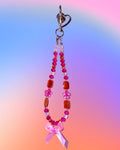 Cherry Blossom Baby ♡ Beaded Bag Charm, Phone Wristlet + Keychain