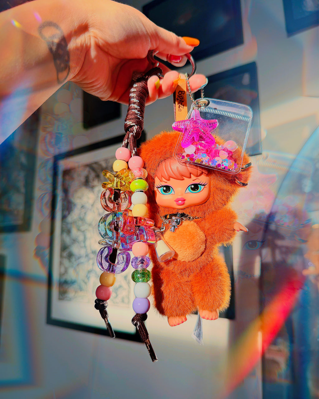 Funky Fashion Monkey Bratziez ♡ Chunky Beaded Bag Charm