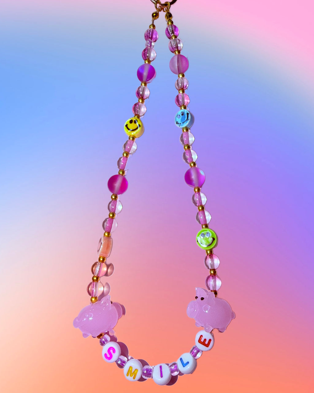 Smile More ♡ Y2K Beaded Keychain/Bag Charm