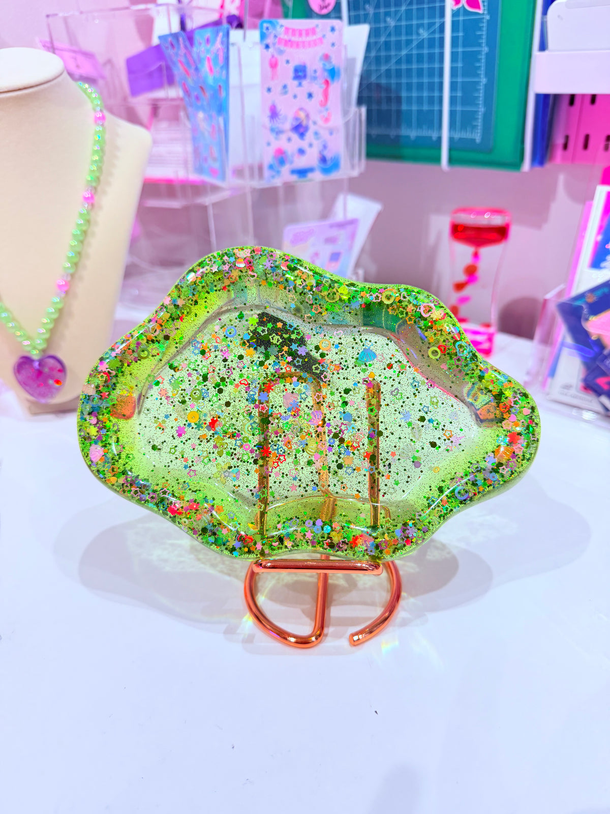 Cosmic Meltdown ✧ Glow-in-the-Dark Resin Trinket Tray