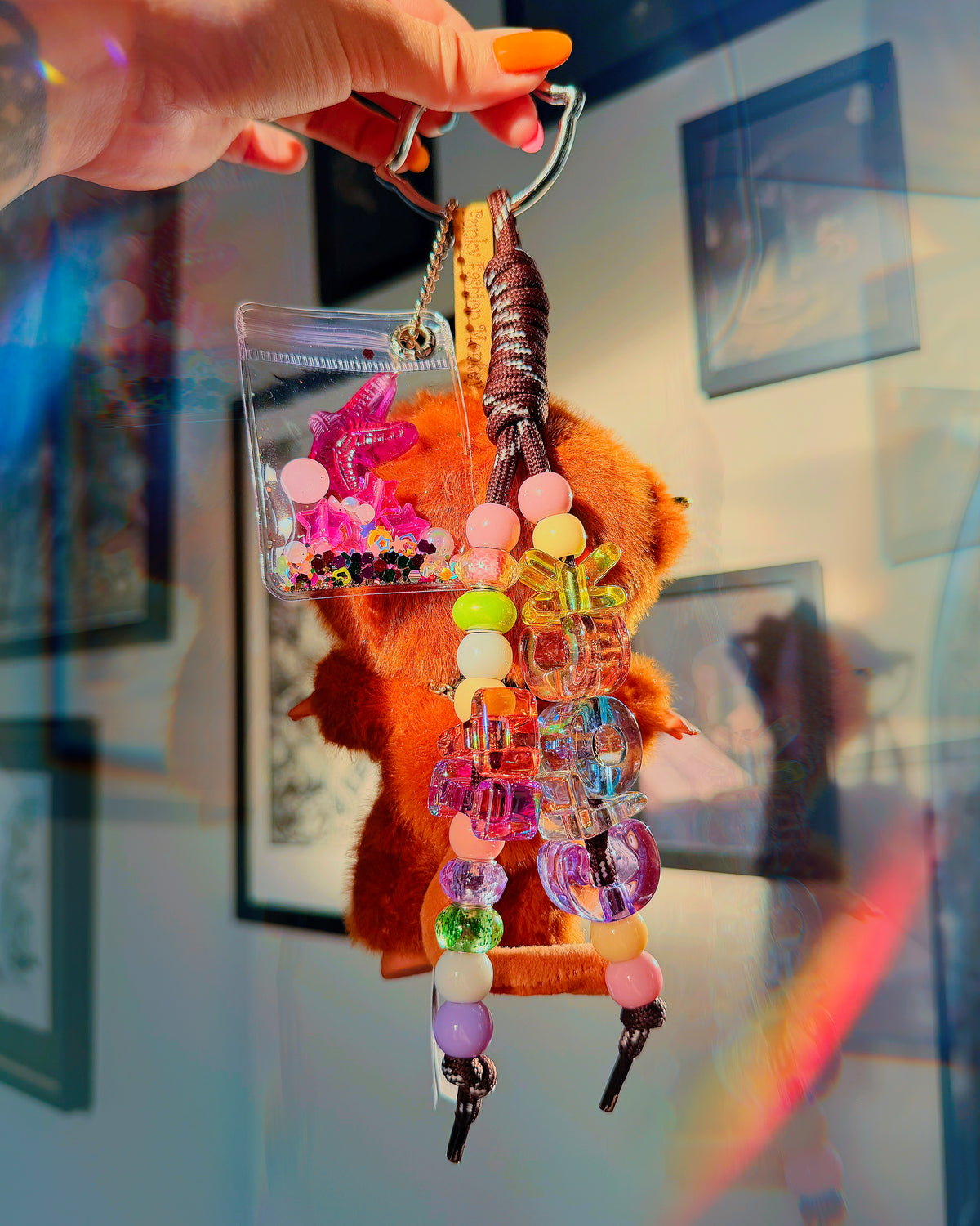 Funky Fashion Monkey Bratziez ♡ Chunky Beaded Bag Charm