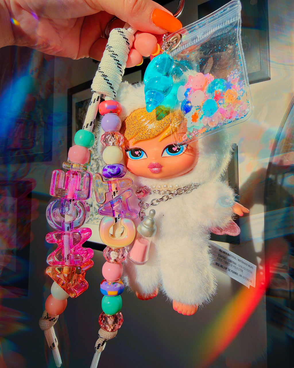 Cloe Sweetheart Angel Bratziez ♡ Chunky Beaded Bag Charm