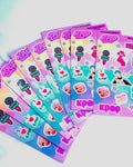 K-Pop Lover Sticker Sheet Set ♡ Glossy or Holographic Options | 3x5in
