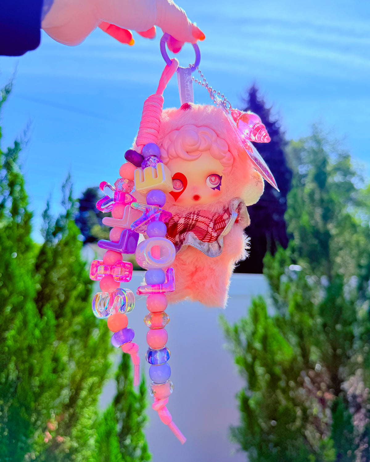 Silly Love ♡ Chunky Beaded Plush Bag Charm