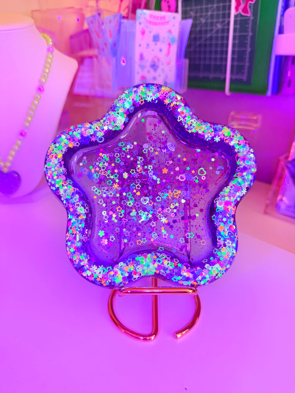 Cosmic Daydream ✧ Glow-in-the-Dark Resin Trinket Tray