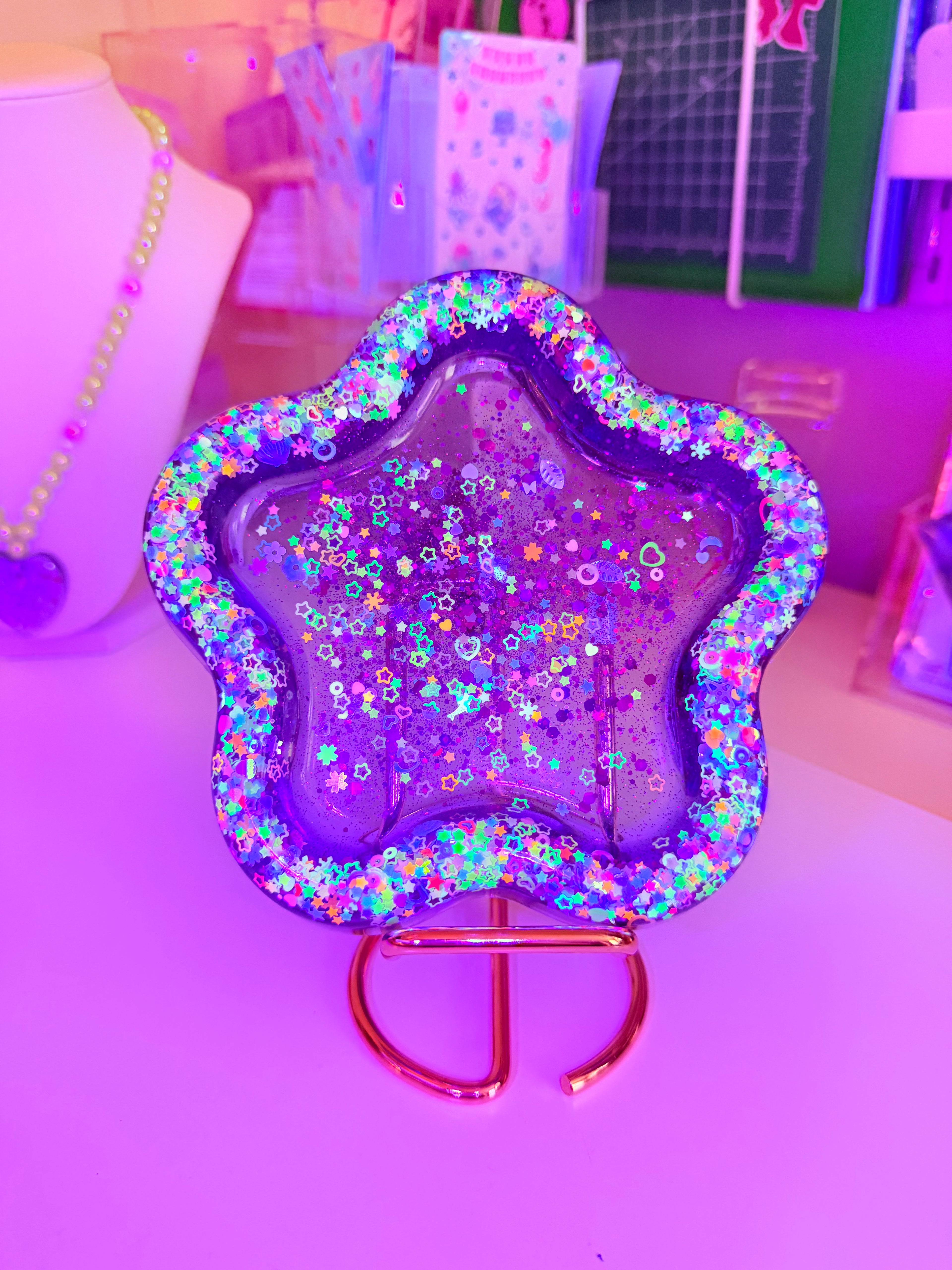 Cosmic Daydream ✧ Glow-in-the-Dark Resin Trinket Tray