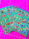 Zelda Pixel Adventures ♡ Glossy or Holo Sticker Sheet - 3x5in