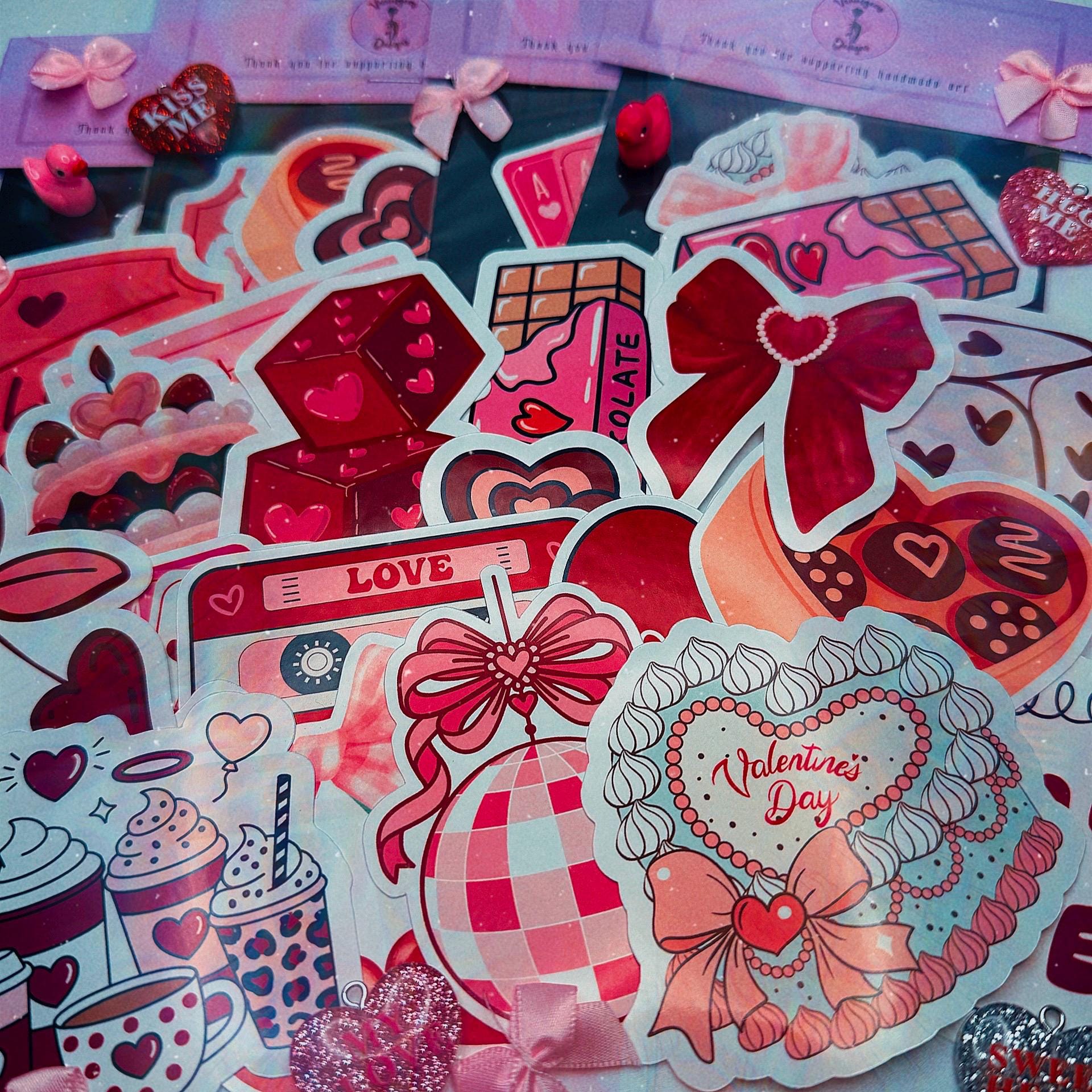 Valentine's Day ♡ 15 Stickers Pack - 3x3in