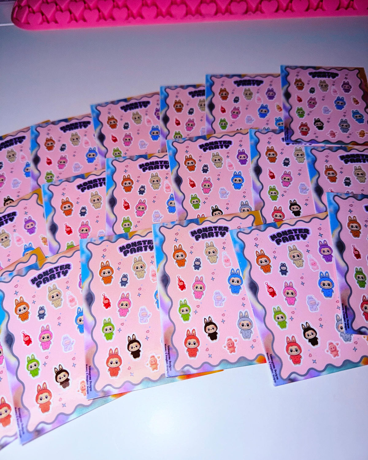 Lalulu Monsters ♡ Glossy or Holo Mini Sticker Sheets - 2.61in x 3.34in