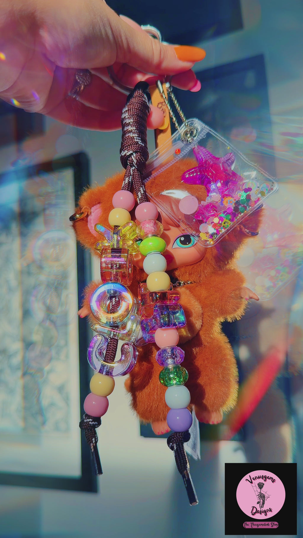 Funky Fashion Monkey Bratziez ♡ Chunky Beaded Bag Charm