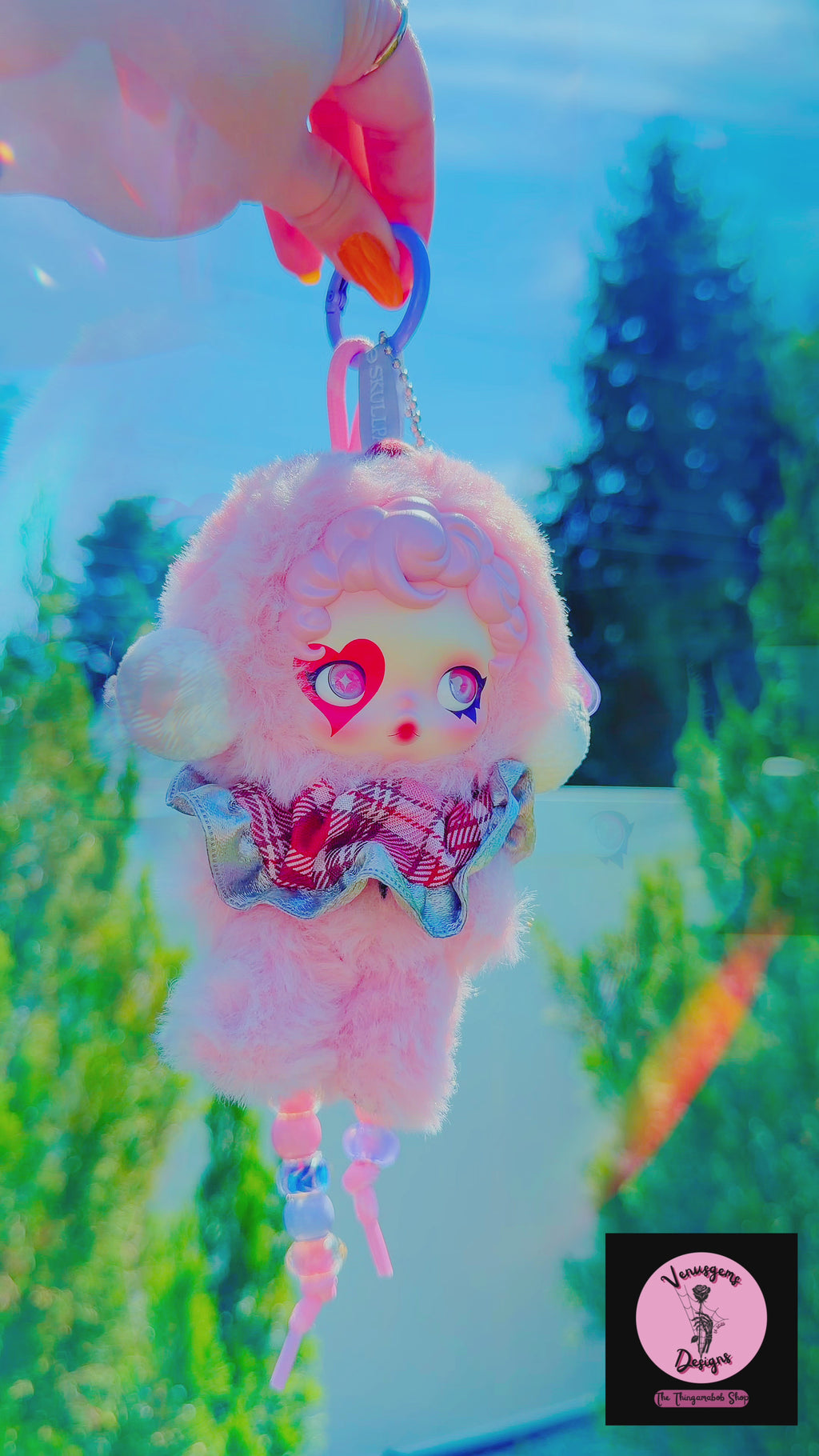 Silly Love ♡ Chunky Beaded Plush Bag Charm
