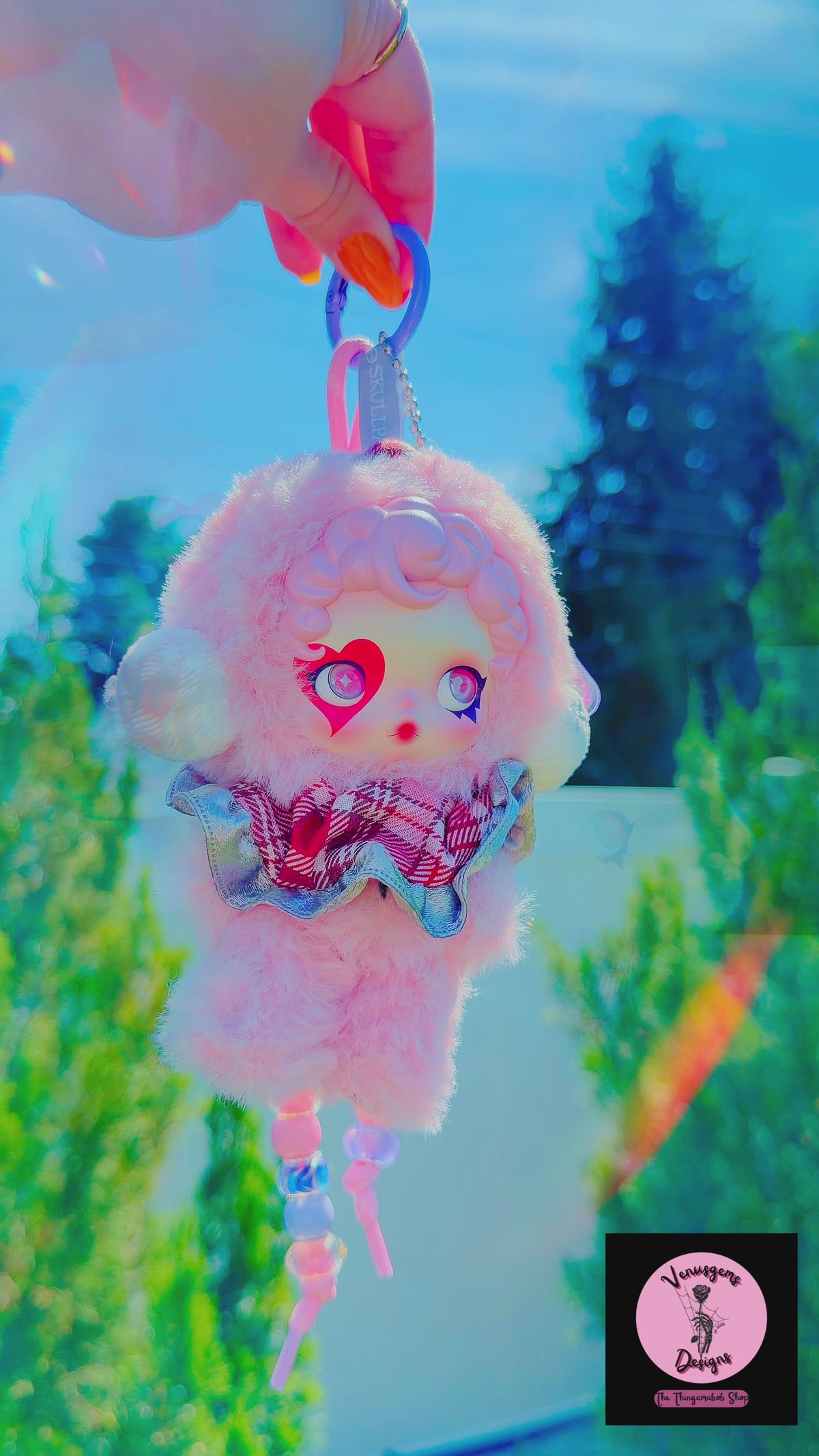 Silly Love ♡ Chunky Beaded Plush Bag Charm