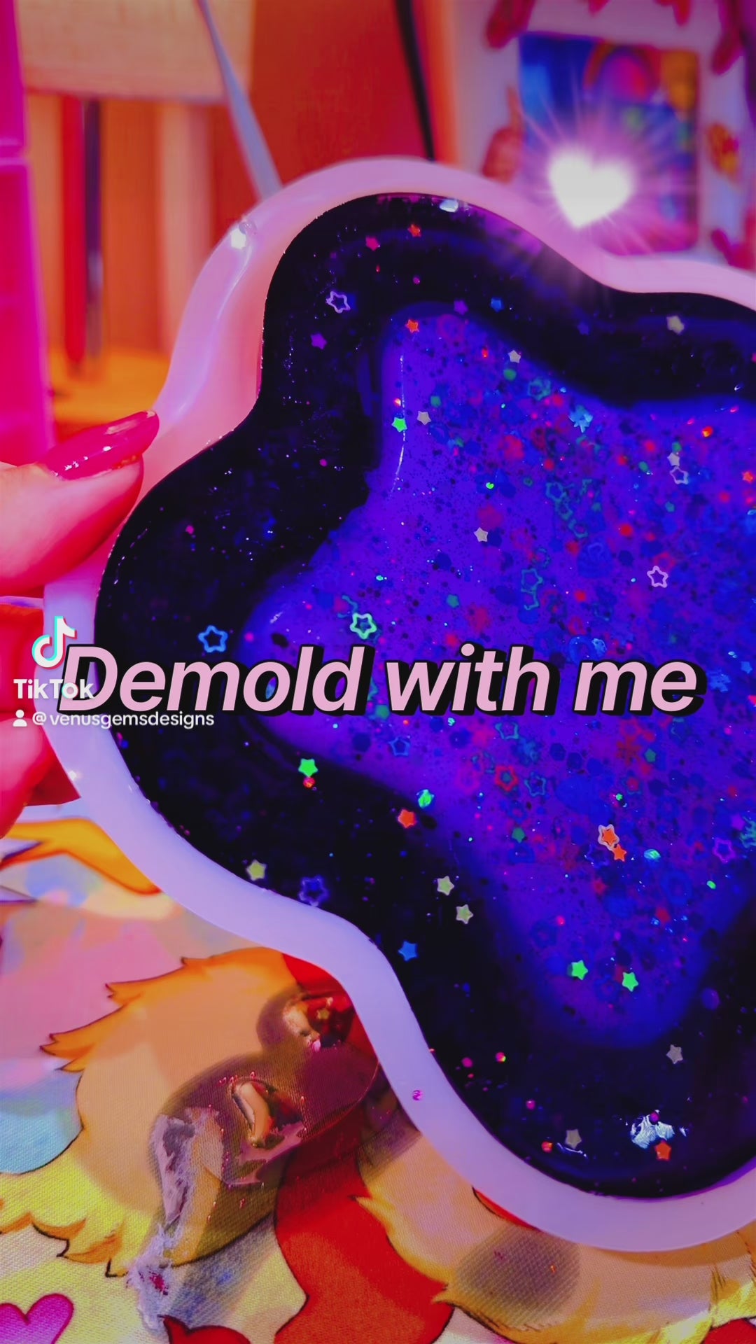 Cosmic Daydream ✧ Glow-in-the-Dark Resin Trinket Tray
