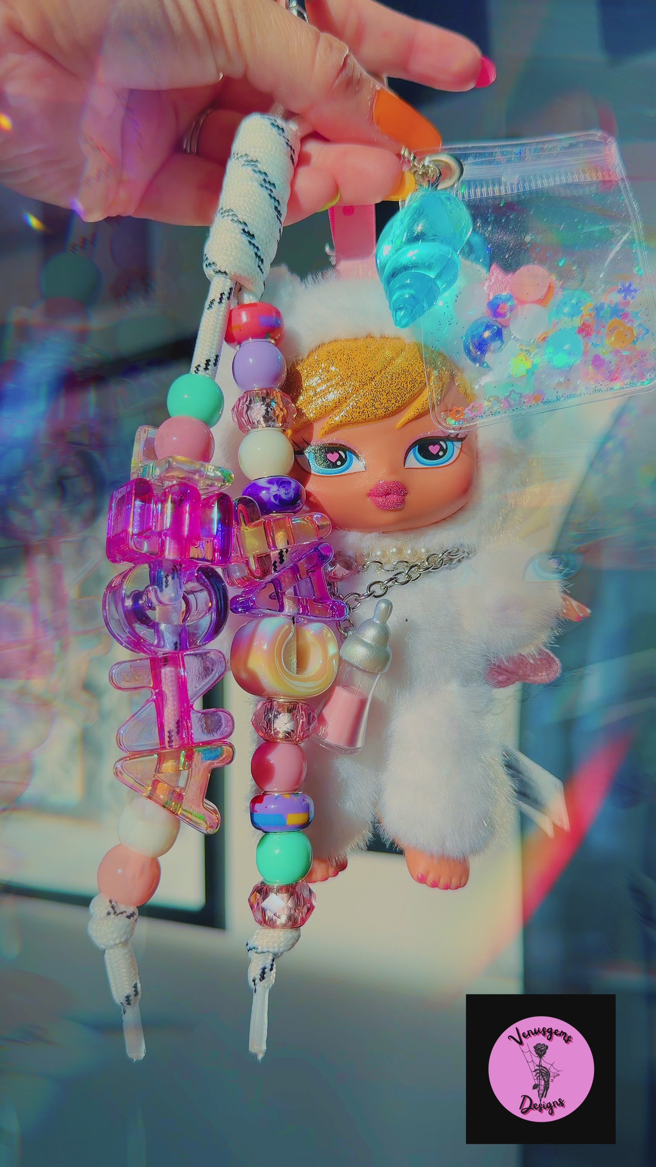Cloe Sweetheart Angel Bratziez ♡ Chunky Beaded Bag Charm