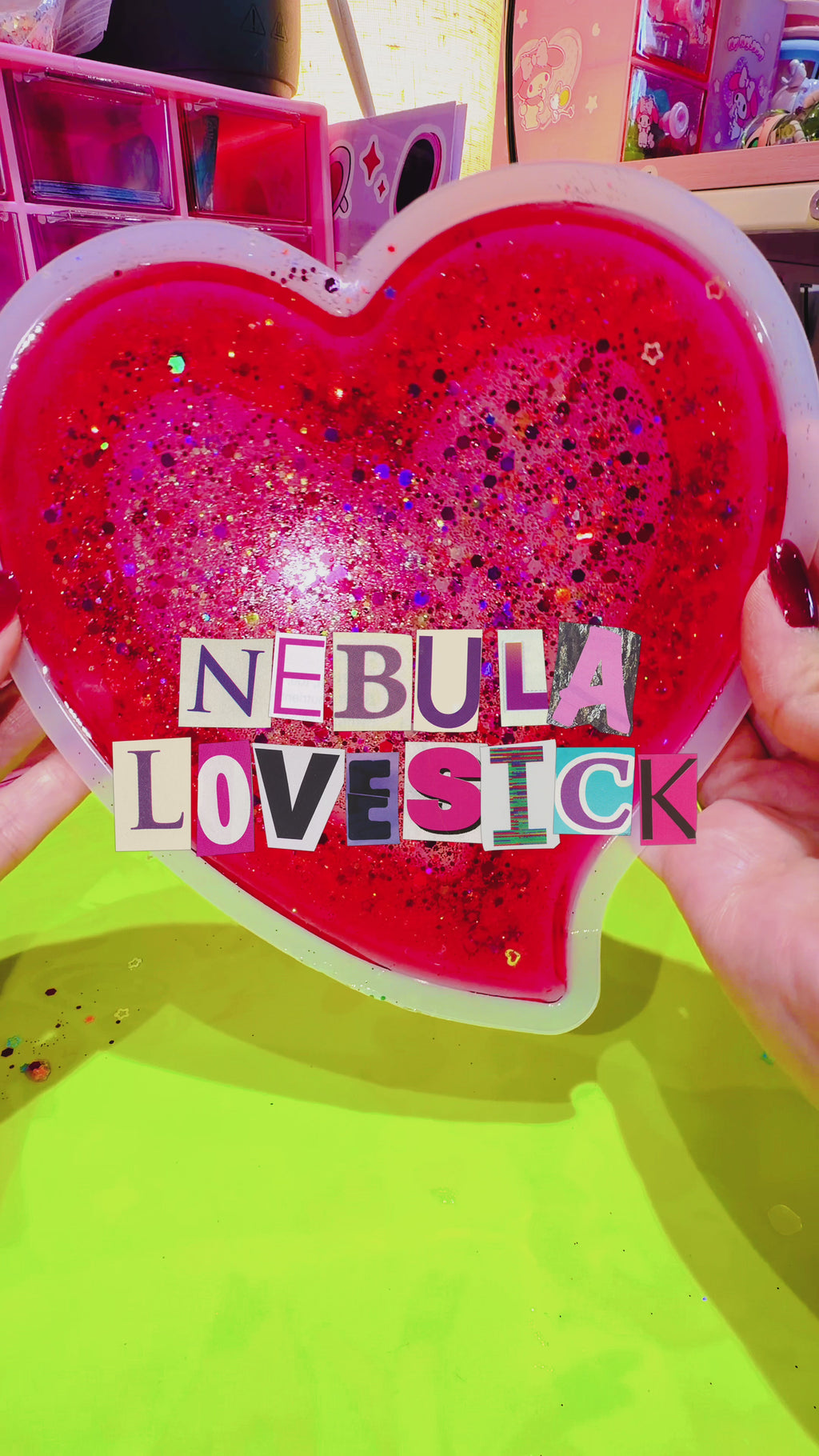 Nebula Lovesick ♡ Heart-Shaped Resin Trinket Tray